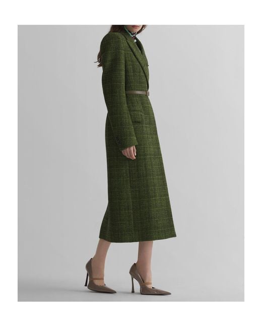 Mugler Green Midi Tailoring Coat