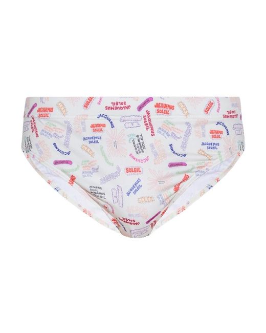Jacquemus White Swimming Trunks for men