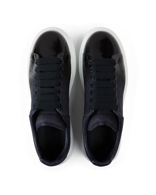 McQueen Blue Panelleather Platform Sneakers for men