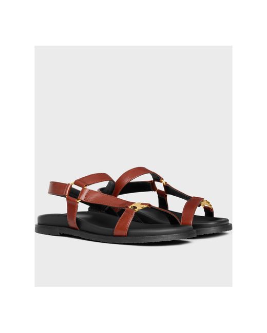 Céline Black Maud Sandal With Triomphe