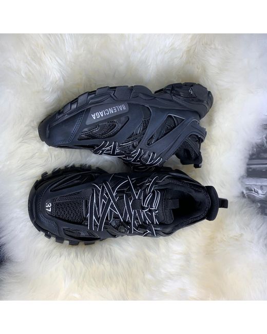Balenciaga Black Track Lace-Up Sneakers for men