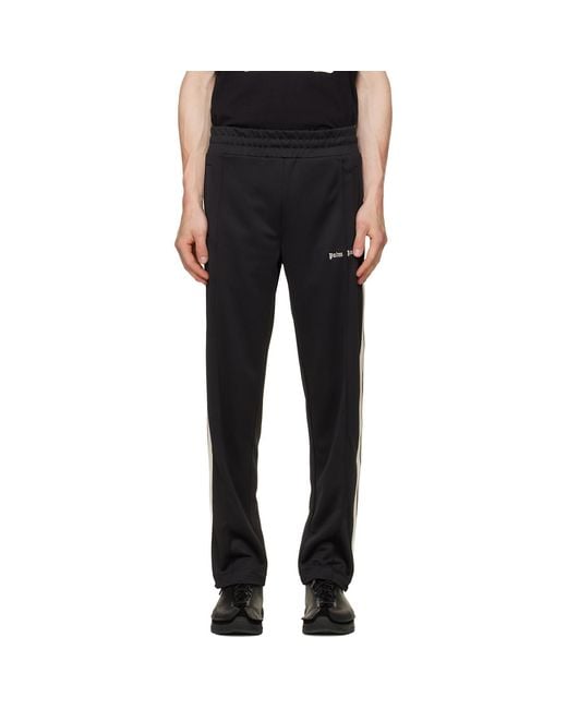 Palm Angels Black Classic Logo Track Pants for men