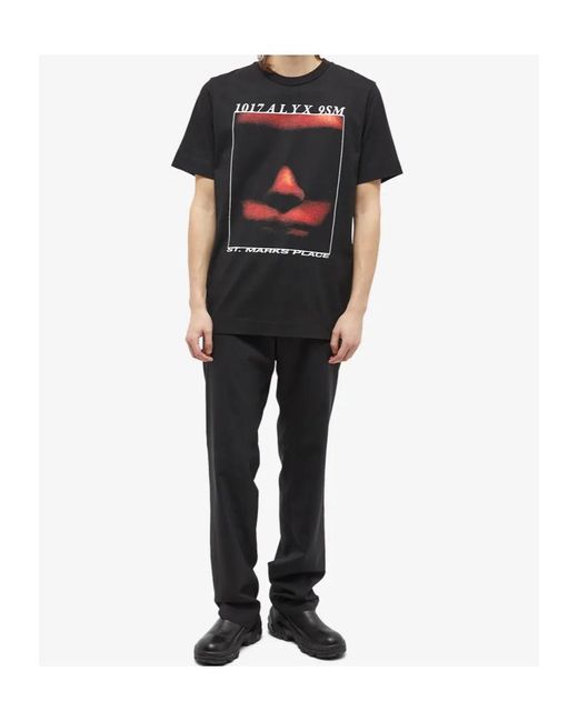 1017 ALYX 9SM Black 1017 9Sm Logo Printed Crewneck T-Shirt for men