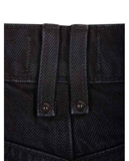 PAIGE Black Siren Denim Skirt