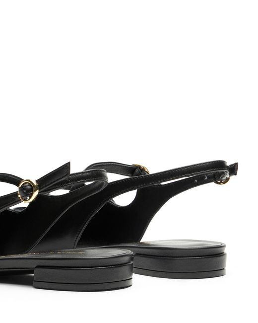 Stuart Weitzman Black Benni Mj Slack-Heeled Shoes