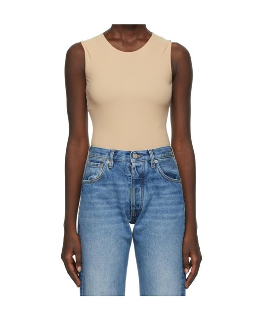 Maison Margiela Natural Sleeveless Bodysuit