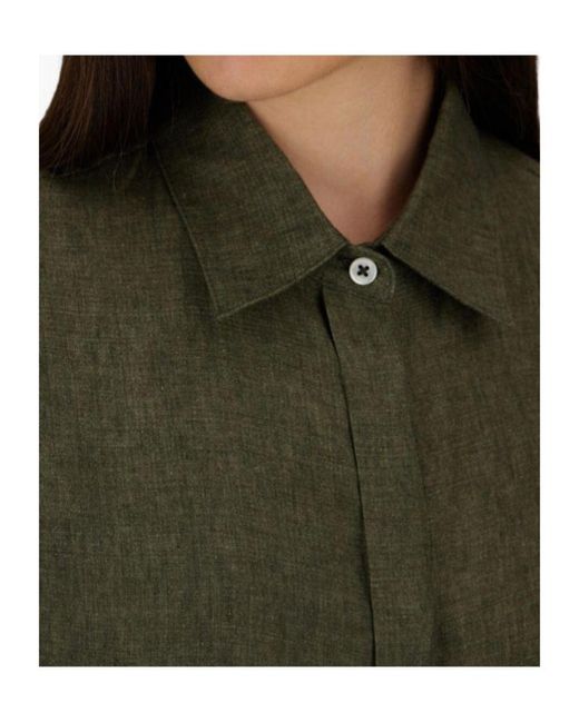 Herno Green Concealed-Fastening Sleeveless Shirt