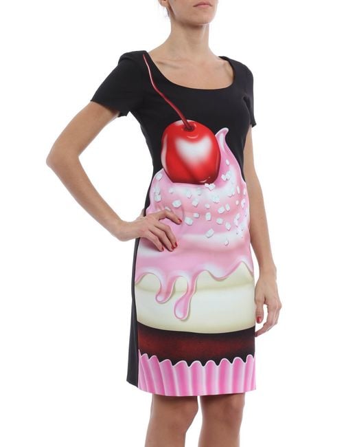 Moschino Pink Cake Print Dress
