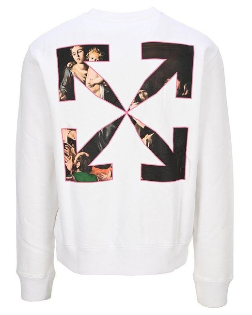 Off-White c/o Virgil Abloh White Arrows-Motif Printed Sweatshirt for men