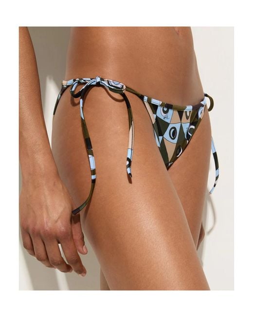 Emilio Pucci Multicolor Occhi-Print Bikini Bottoms