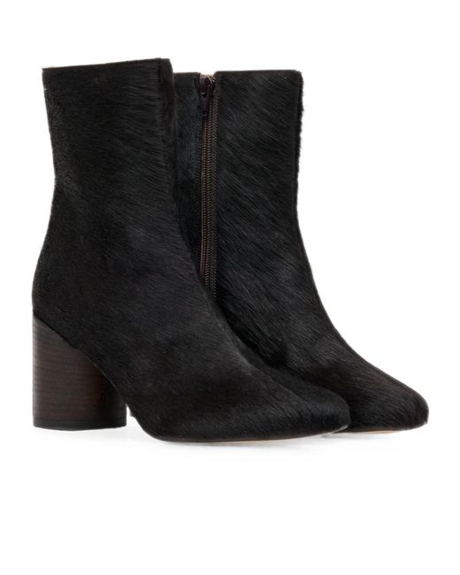 MM6 by Maison Margiela Black Block-Heel Ankle Boots