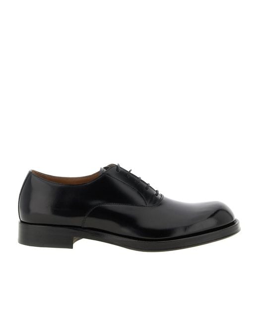 Dries Van Noten Black Lace-Up Oxford Shoes for men