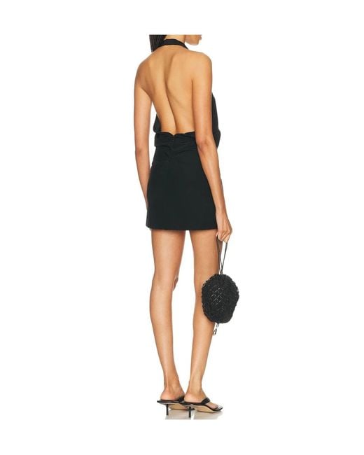 Wardrobe NYC Black Halterneck Mini Dress