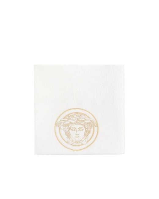 Versace White Medusa Head Beach Towel for men