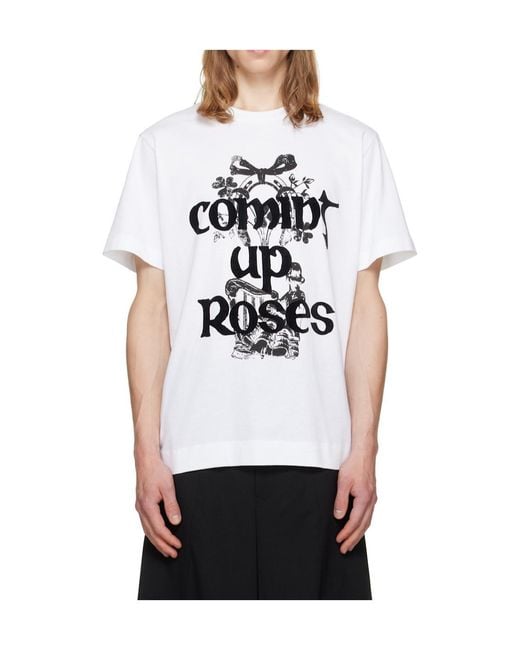 Simone Rocha White Printed T-Shirt for men