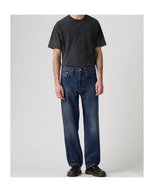 Levi's Blue 568 Loose Straight Jeans for men
