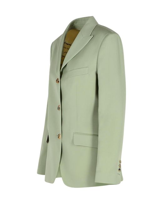 Golden Goose Deluxe Brand Green Single Breasted Tailored Blazer