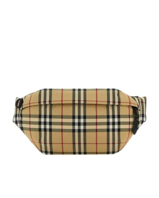 Burberry Multicolor Checked Zipped Belt Bag for men