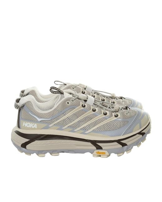 Hoka One One Gray Mafate Three2 Wordmark Sneakers for men