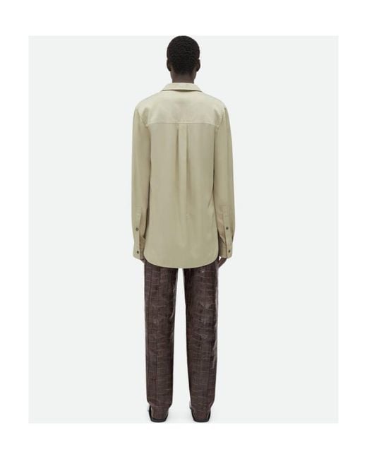 Bottega Veneta Green Long-Sleeved Button-Up Shirt for men