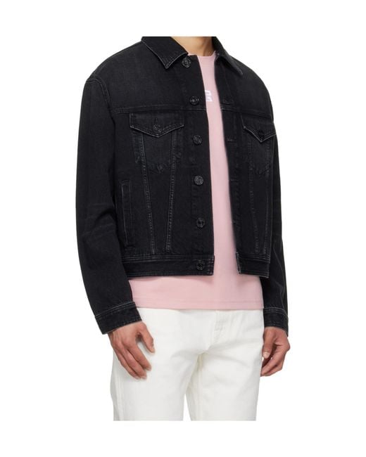 Balmain Blue Collared Button-Up Denim Jacket for men