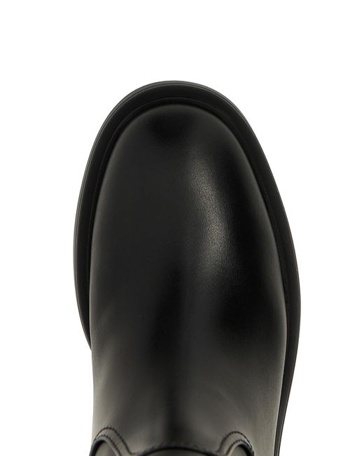 Gianvito Rossi Black Moka Round Toe Boots