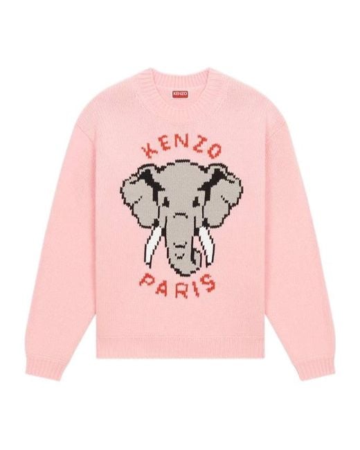 KENZO Pink Elephant' Wool Jumper