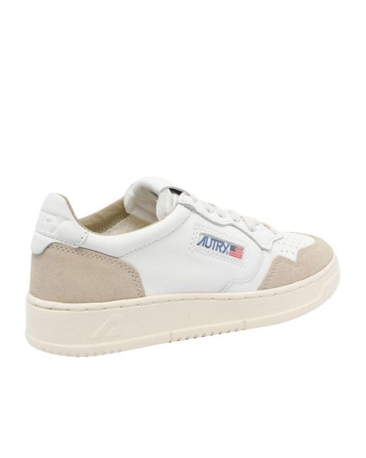 Autry White Medalist Low-Top Sneakers