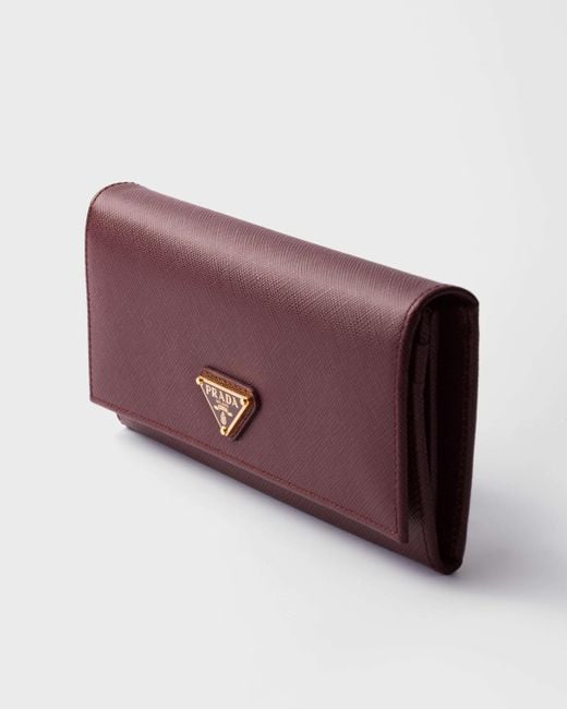 Prada Purple Large Saffiano Leather Wallet