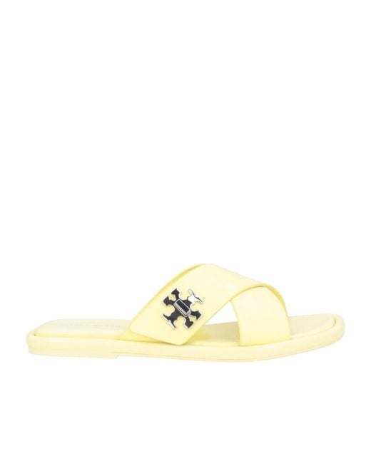Tory Burch Metallic Minimalist Shiny Leather Sandals