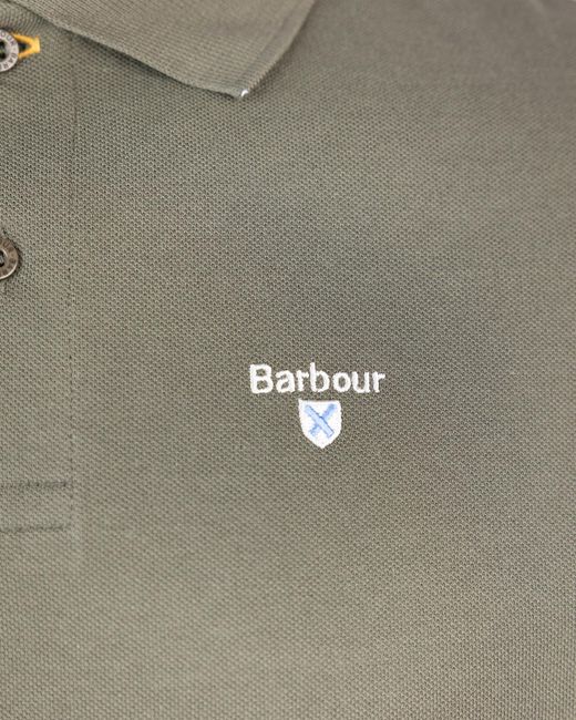 Barbour Green Short-Sleeved Polo Shirt for men