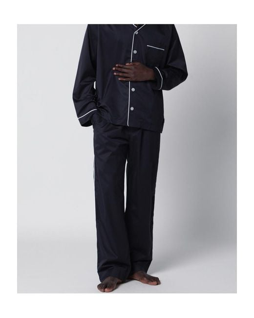 Tekla Blue Pocket Casual Pants for men