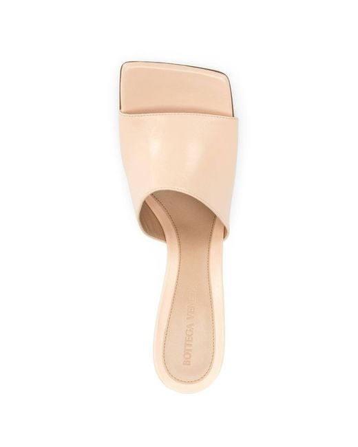 Bottega Veneta Natural Stretch Squared-Toe Sandals
