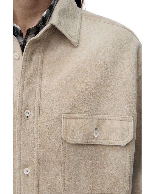 Loewe Natural Long-Sleeved Curved Hem Overshirt for men