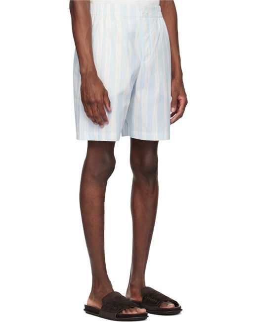 Jacquemus Blue The Caleçon Striped Shorts for men