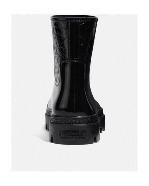 COACH Black Round-Headed Short Boots