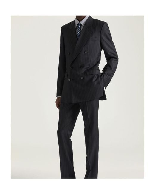 Givenchy Black Striped Double Breasted Jacket for men