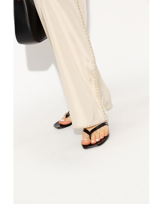Totême White Square-Toe Flip-Flops