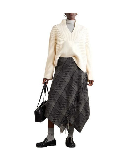 Proenza Schouler White Ribbed Wool Sweater