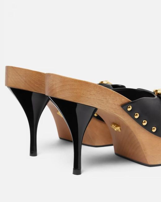 Versace Natural Opera Bow Clogs