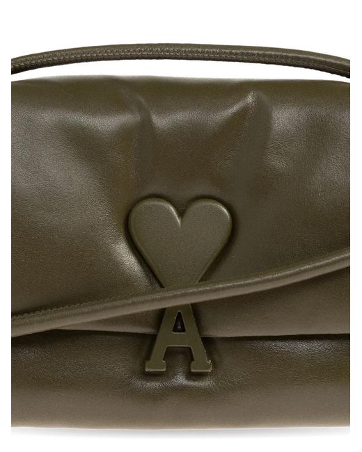 AMI Green Ami Voulez Vous Shoulder Bag for men