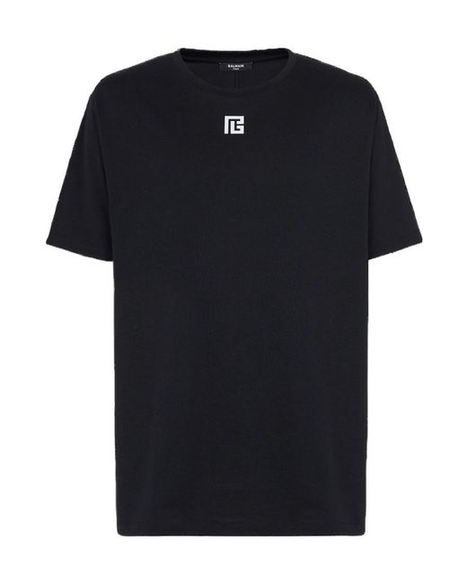 Balmain Black Oversized T-Shirt for men