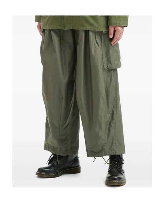 Needles Green Pocket Casual Pants for men