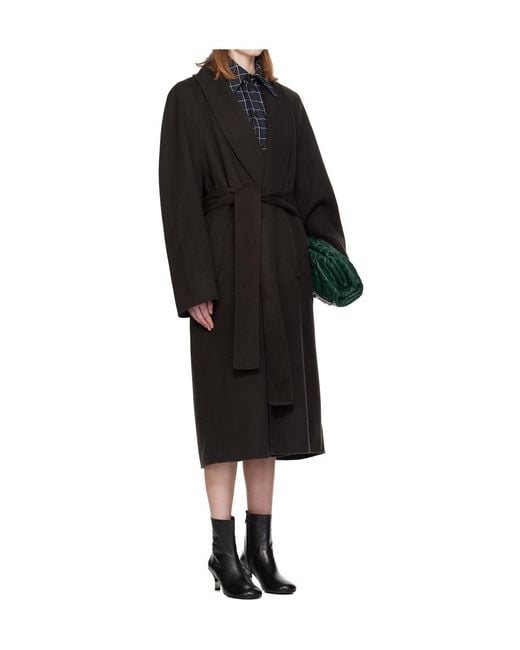 Willy Chavarria Black Smoker's Oversized Double-Sided Wool And Cashmere Blend Long-Sleeved Coat