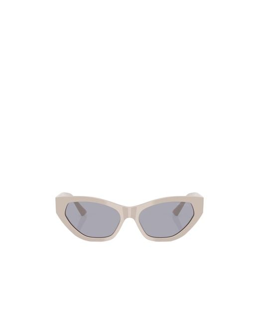 Jimmy Choo White Eyewear Cat Eye Frame Sunglasses