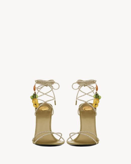 Saint Laurent Metallic Mon Chéri Sandals