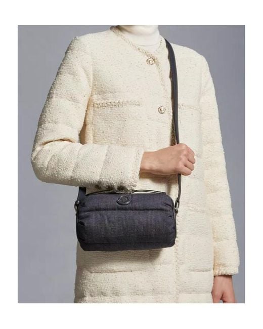 Moncler Black New Keoni Denim Cross Body Bag