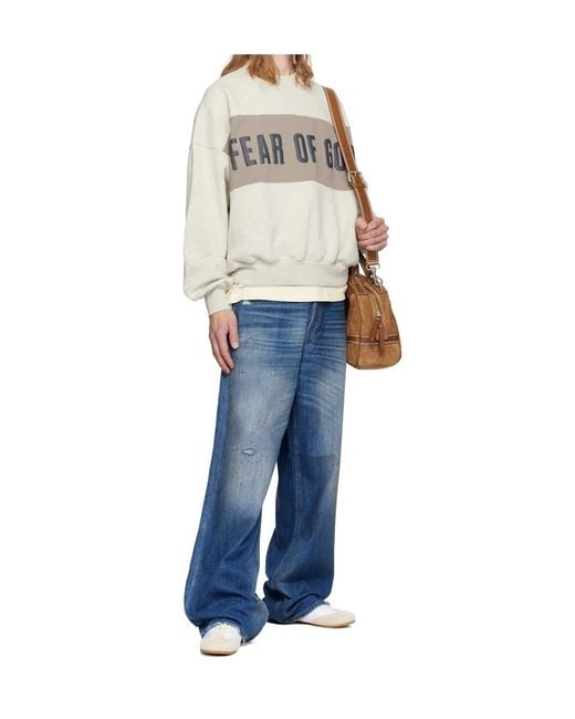 Fear Of God White Long-Sleeved Sweatshirt for men