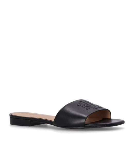 Polo Ralph Lauren White Lauren Ralph Lauren Everley Slide Sandals