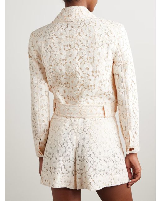 Zimmermann White Cotton-Blend Lace Jacket